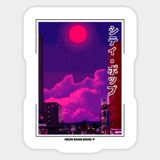 Synthwave Neon Nights - Japanese Streetwear Sticker